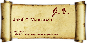 Jakó Vanessza névjegykártya